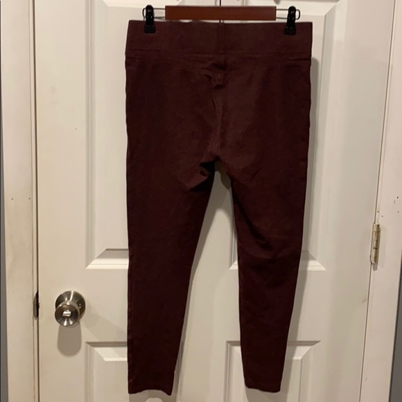 LOFT Ponte pants heathered burgundy - Picture 6 of 8